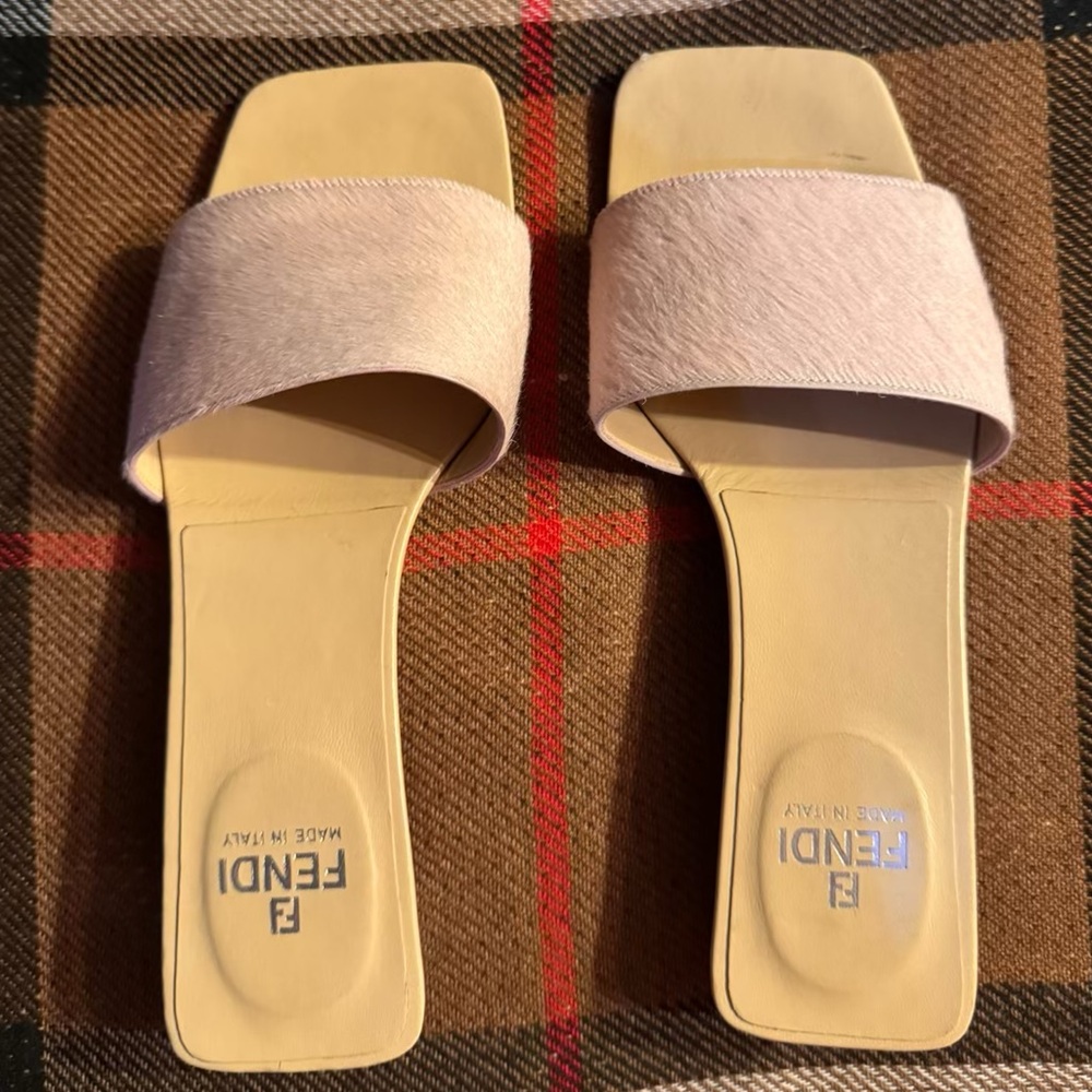 Fendi Women's Blush Pink Slide Sandals